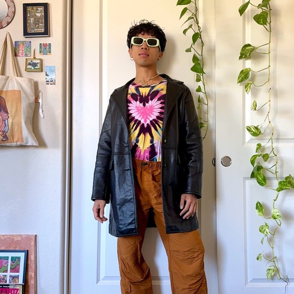 Vintage Italian Leather Coat - Picture 2 of 6